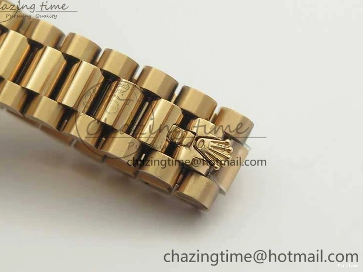 MiroTime 0412 DateJust 28mm RG BP Maker Best Edition Brown Diam Dial Fluted Bezel On RG Bracelet ETA TopPick 3441